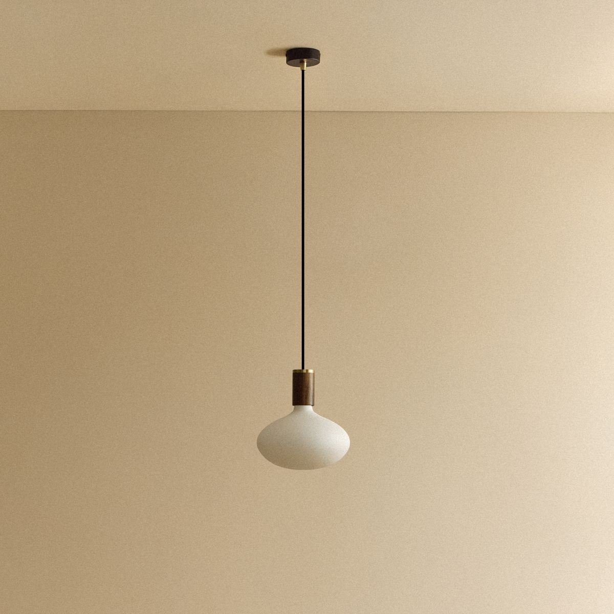 Tala Oval II Pendant Light in Walnut
