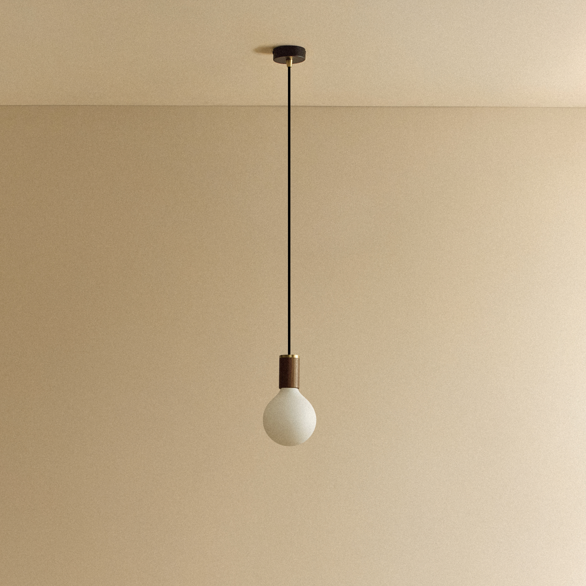 Tala Porcelain III Pendant Light in Walnut