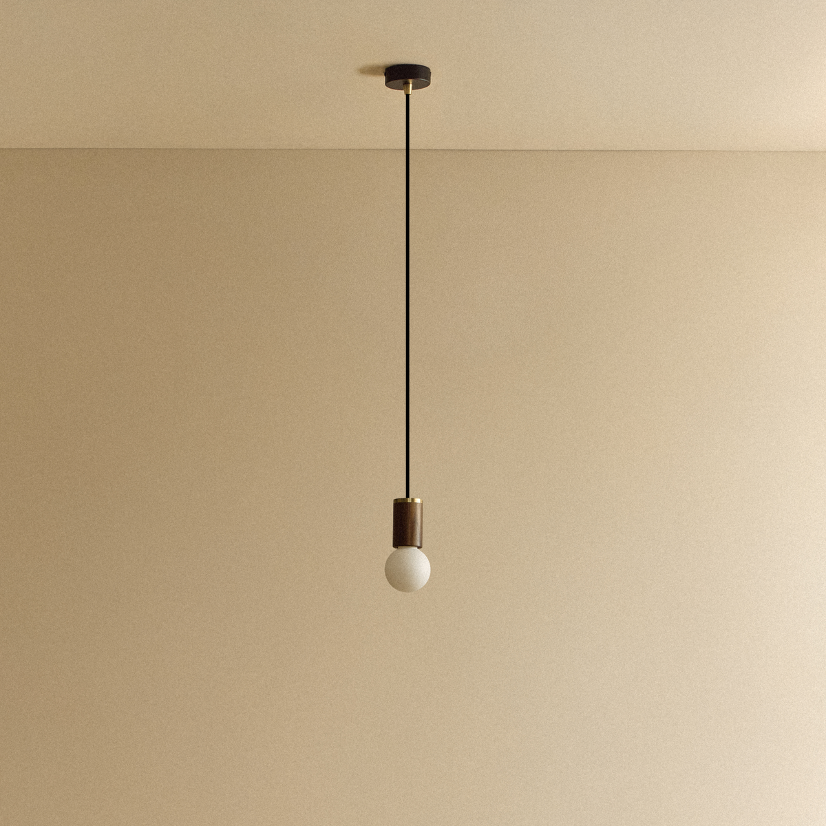 Tala Sphere II Pendant Light in Walnut