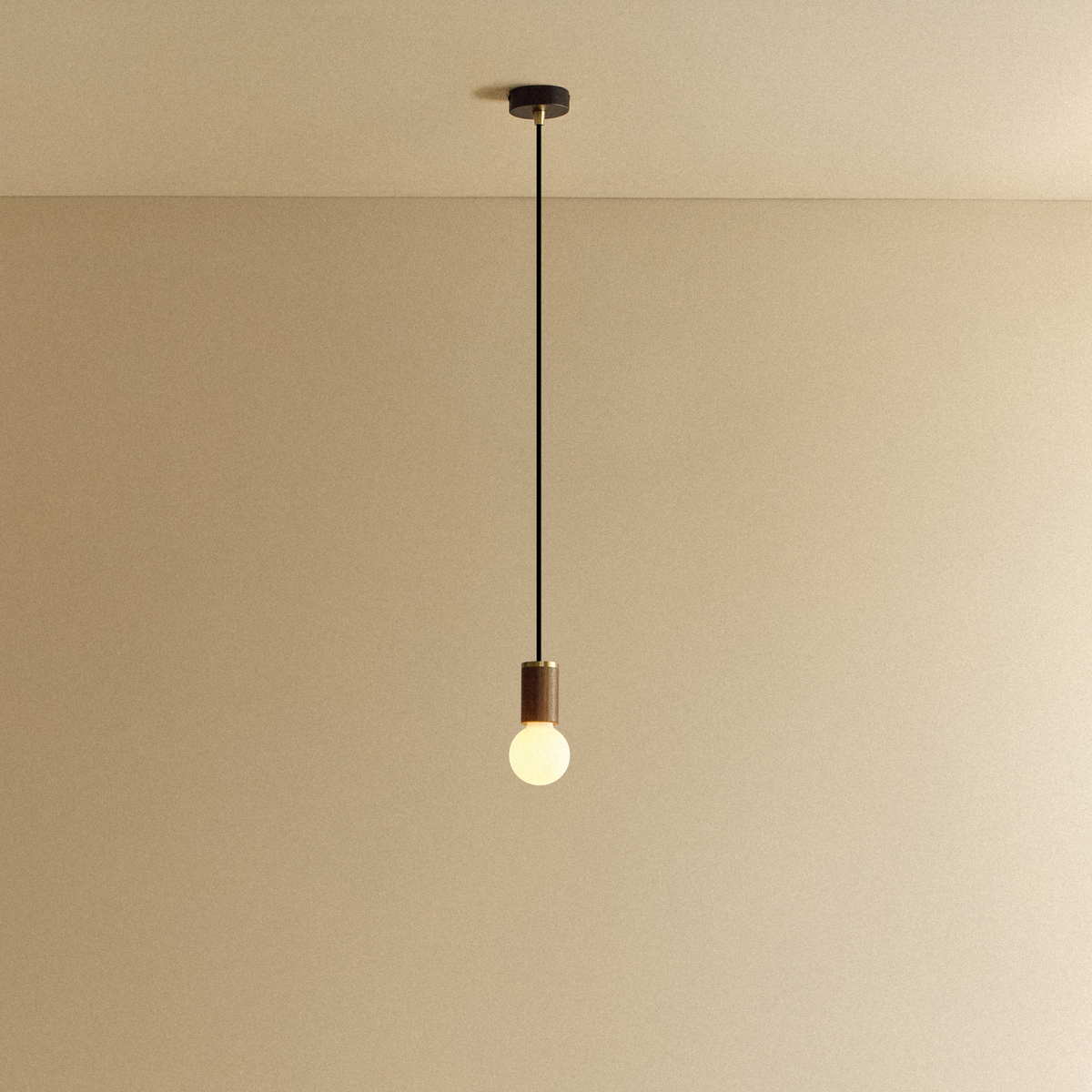 Tala Sphere II Pendant Light in Walnut
