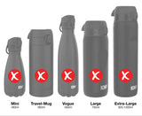 ION8 Leak Proof Water Bottle Replacement Lid, Black, Small / Medium