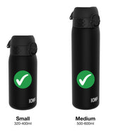 ION8 Leak Proof Water Bottle Replacement Lid, Black, Small / Medium