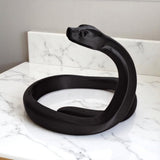 Filamora Studios Minimalist Black Mamba Snake Sculpture