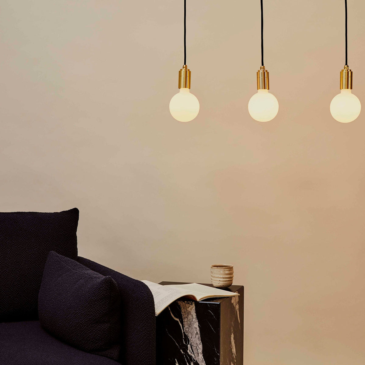 Tala Sphere III Pendant Light in Brass