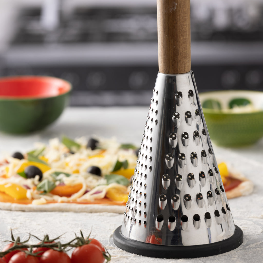 Typhoon World Foods Stainless Steel Grater, 3 Surfaces (coarse, fine, and super-fine)