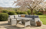 MINT Outdoor Stockholm 6 Seater Grey Rattan Corner Set & Cover Bundle
