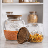 Kilner Universal Storage Jars With Acacia Wooden Lid, 2 Litre