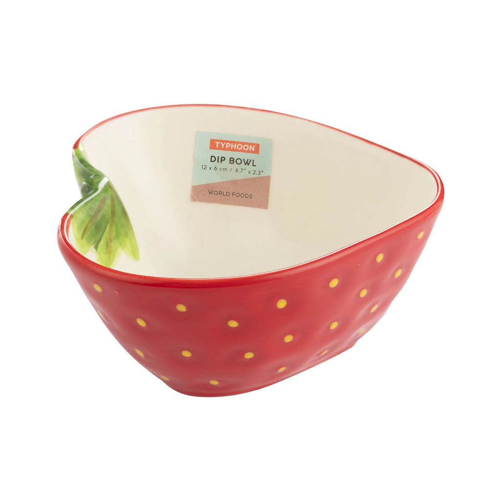 Typhoon World Foods Ceramic Strawberry Bowl, 12cm