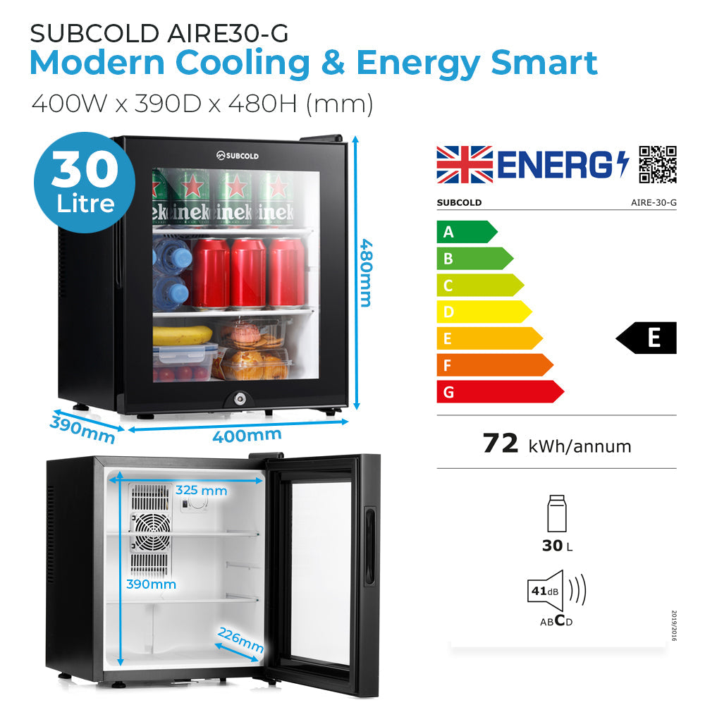 Subcold Aire30 G LED Mini Fridge | 30L