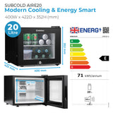 Subcold Aire20-G LED Mini Fridge | 20L