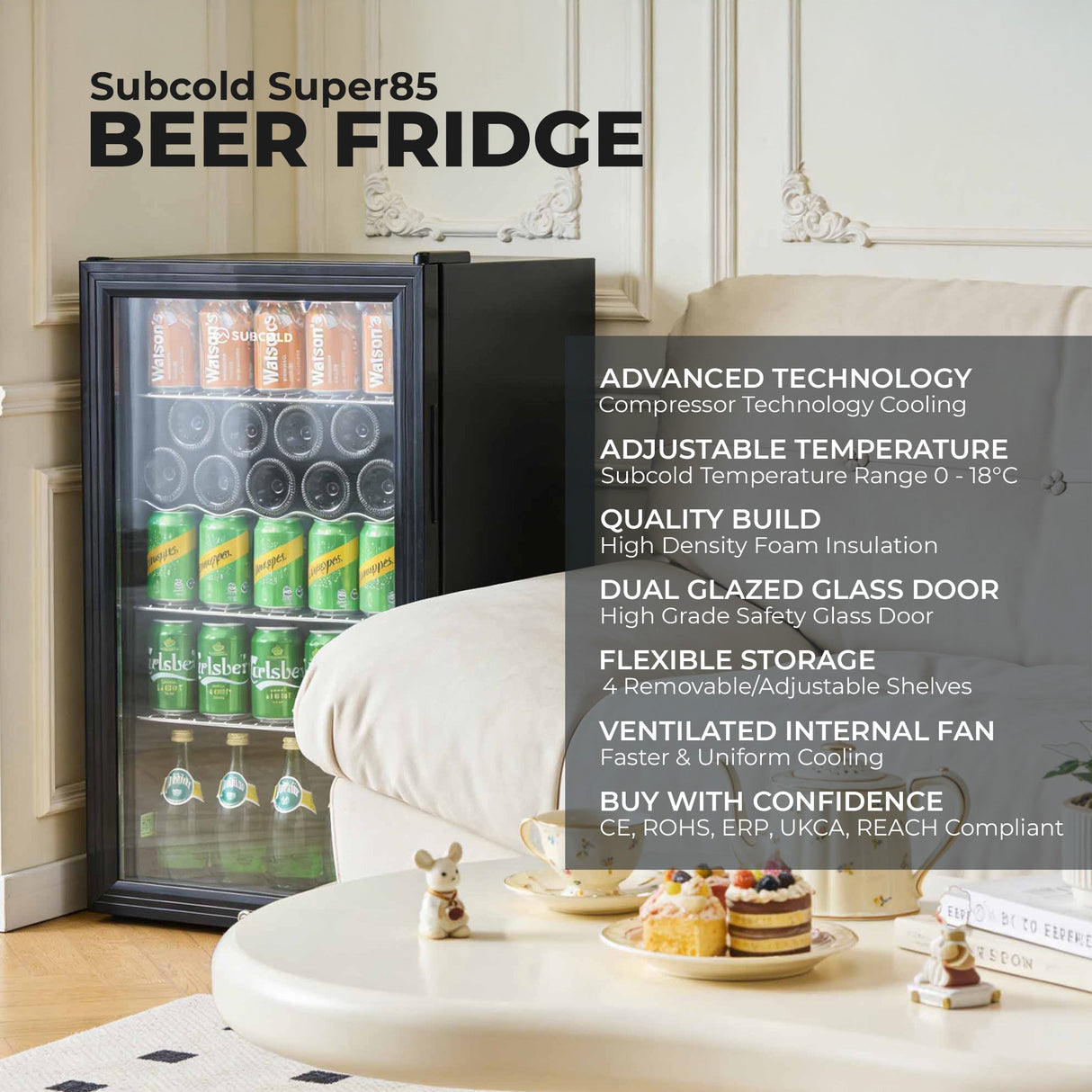 Subcold Super85 LED Beer Fridge | 83L