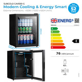 Subcold Cave60-G Glass Door Beer Fridge - 52L