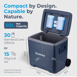 Subcold Chilly30 Cool Box 30L Portable Ice Box with Wheels & Handle