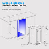 Subcold Integra30 Integrated Wine Cooler - 58L