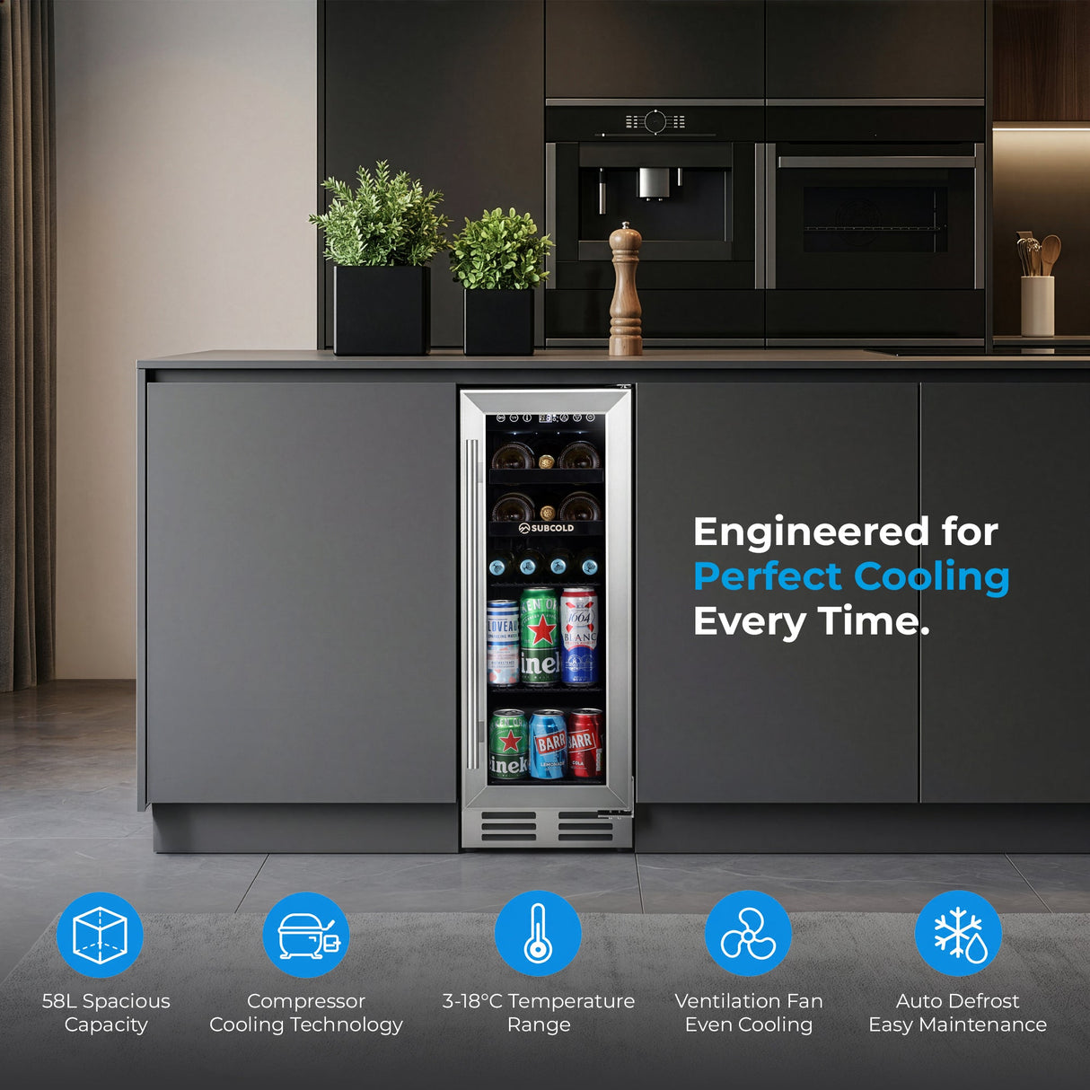 Subcold Integra30 Integrated Wine Cooler - 58L
