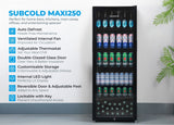 Subcold Maxi250 Tall Drinks Fridge Black - 237L