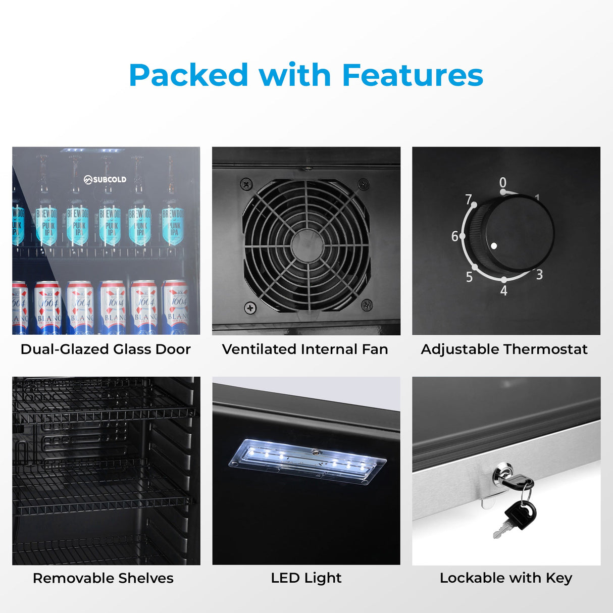 Subcold Maxi250 Tall Drinks Fridge Stainless Steel - 237L