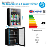 Subcold Super115 LED Beer Fridge | 123L
