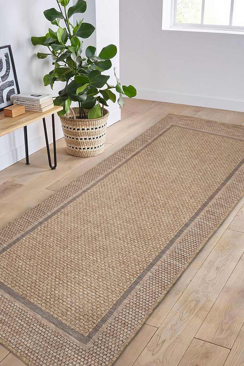 The Rugs Summer Latte Border Rug – Indoor/Outdoor