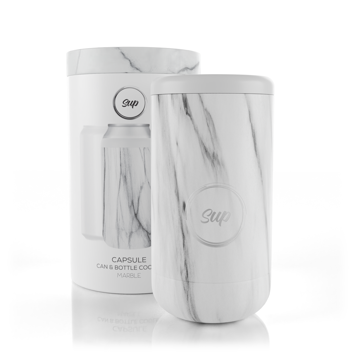 Sup drinkware Capsule Bottle & Can Cooler Marble