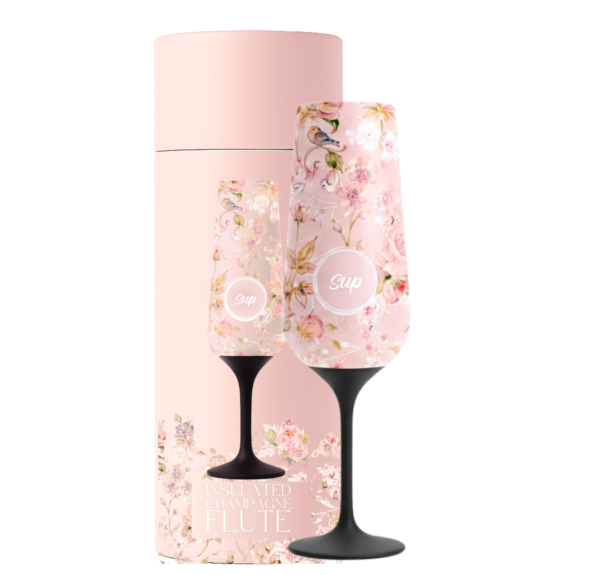 Sup drinkware Insulated Champagne Flute Flowers | 250ml