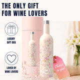 Sup drinkware Insulated Wine Bottle Flowers