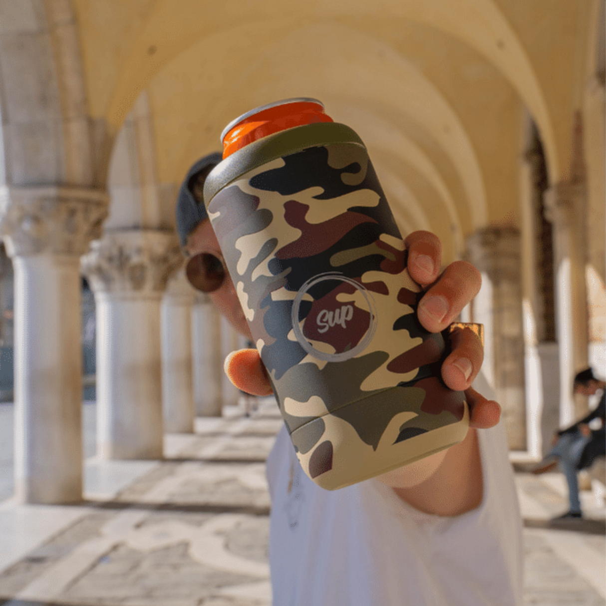 Sup drinkware Capsule Bottle & Can Cooler Army Camo
