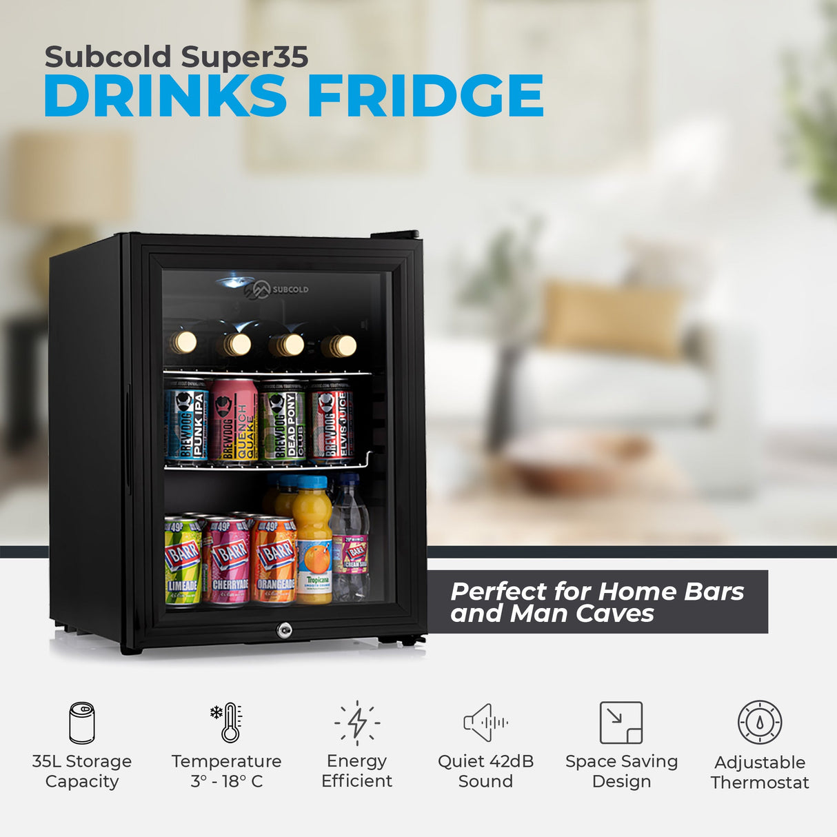 Subcold Super35 LED Beer Fridge | 33L