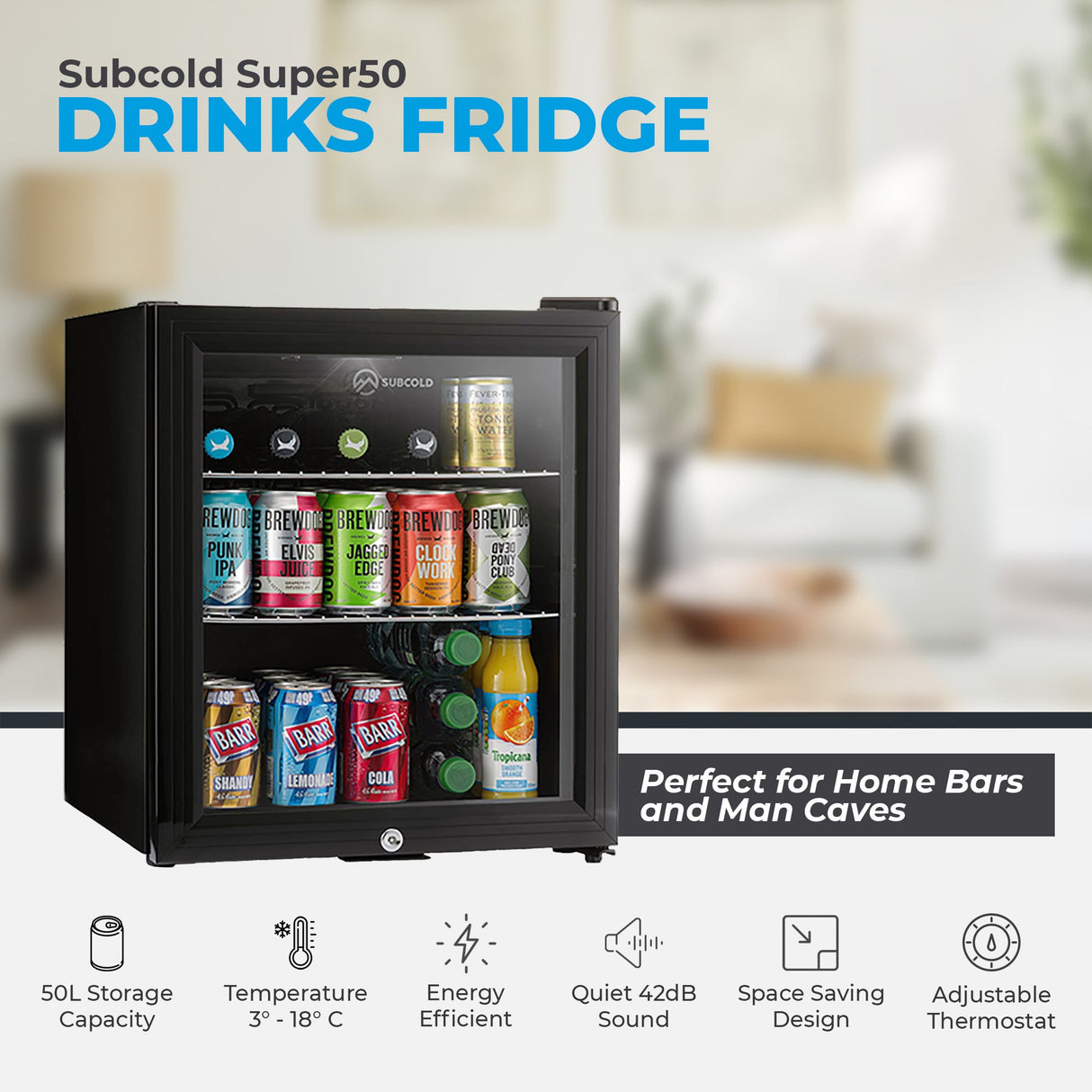 Subcold Super50 LED Beer Fridge | 50L