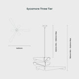 Tala Sycamore Chandelier 3 Tiers in Dusk Pink