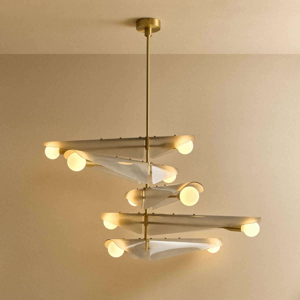 Tala Sycamore 5-Tier Chandelier in Dawn Grey