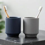 Filamora Studios Ribbed Toothbrush Cups - Set of 2