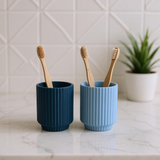 Filamora Studios Ribbed Toothbrush Cups - Set of 2