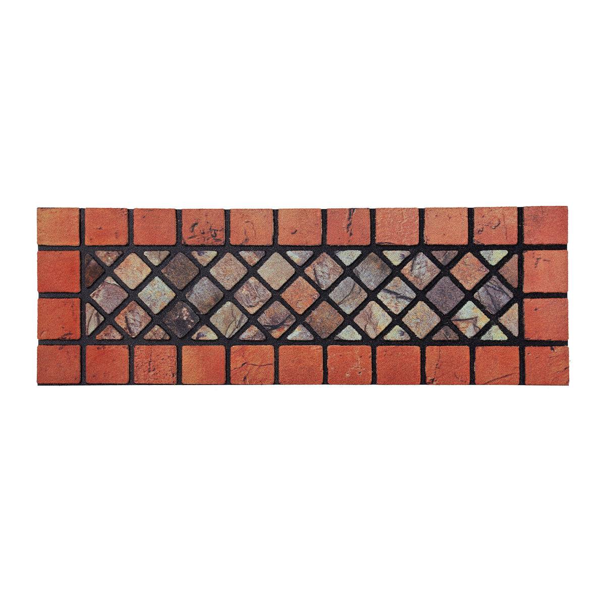 Nicoman Eco-Friendly Rubber Step Mat - Red Border