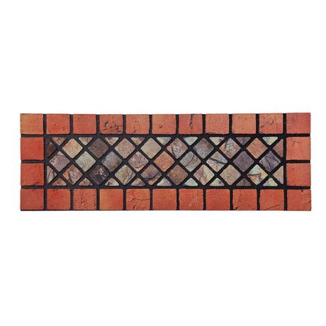 Nicoman Eco-Friendly Rubber Step Mat - Red Border