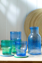 Sur La Table Blue Glass Carafe -  1.4L