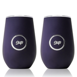Sup drinkware Insulated Wine Tumbler Twin Pack Soft Navy | 350ml