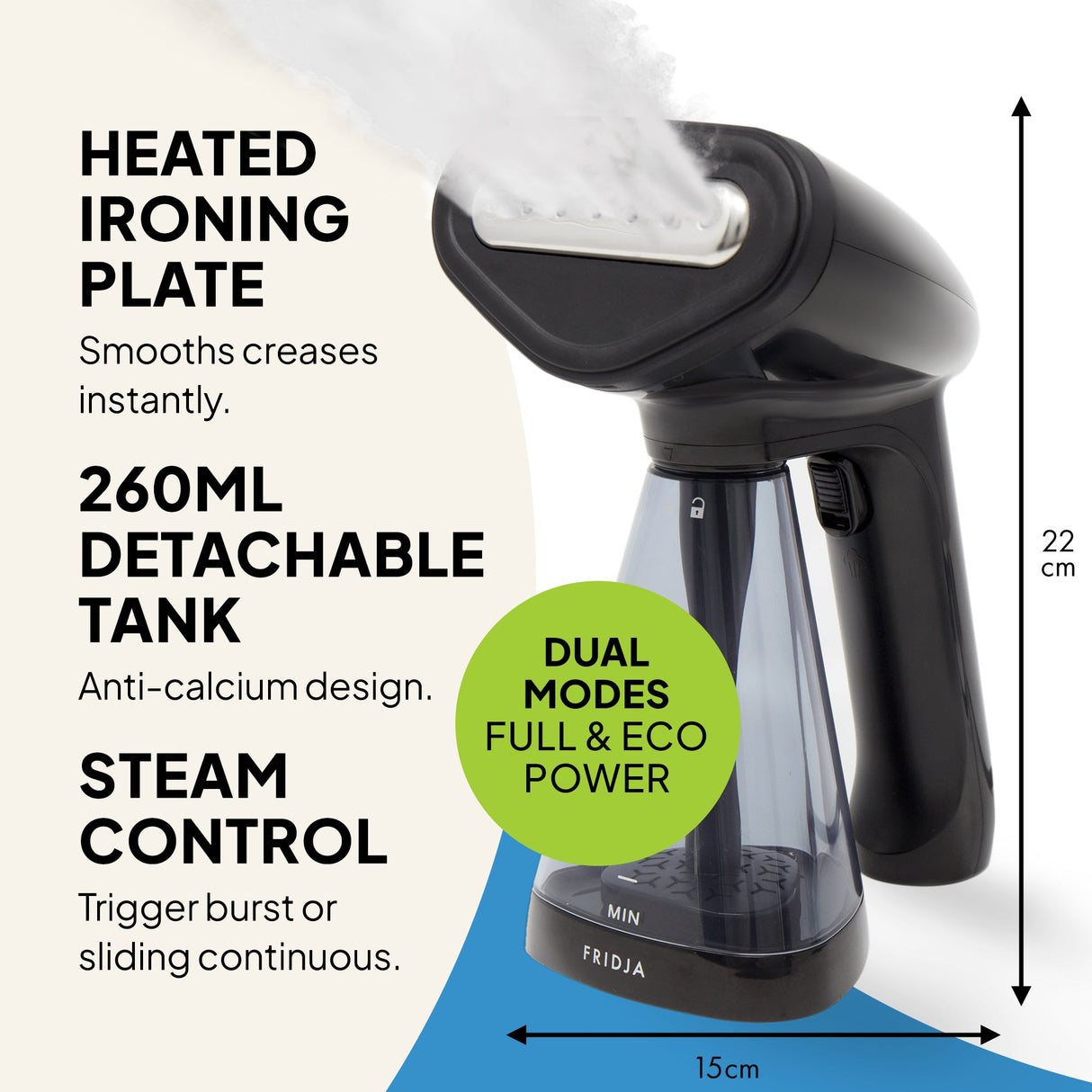 Fridja F10 Handheld Clothes Steamer