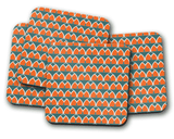 Shadowbright Teal and Geometric Arches Design Coaster, 9cm x 9cm