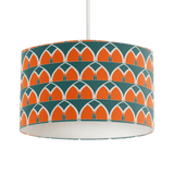 Shadowbright Teal and Orange Geometric Arches Design Lampshade