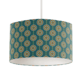 Shadowbright Teal Retro Circles Design Lampshade, Ceiling or Table
