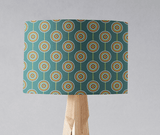 Shadowbright Teal Retro Circles Design Lampshade, Ceiling or Table
