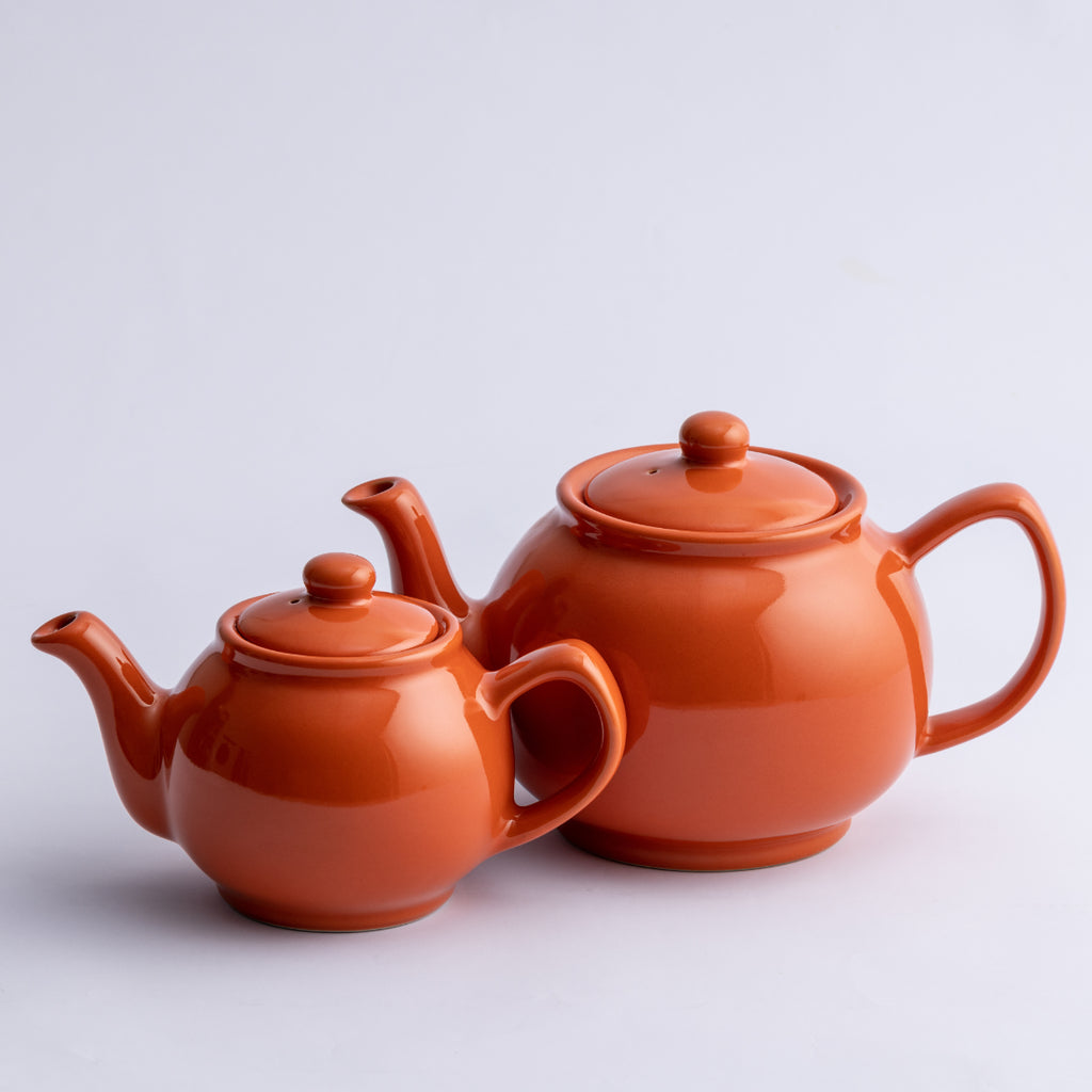 Price & Kensington Stoneware Burnt Orange Teapot, 6 Cup, 1100ml