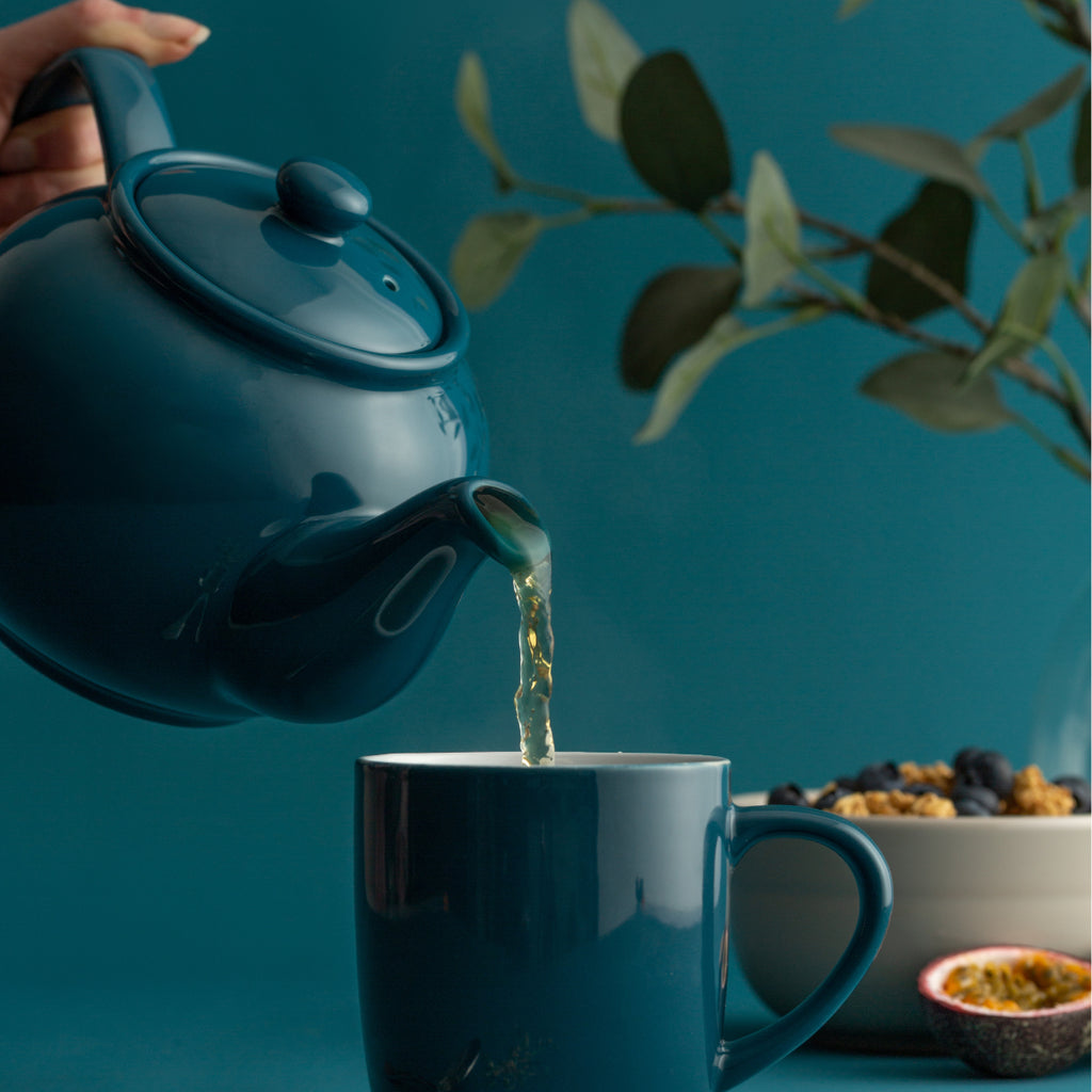 Price & Kensington Stoneware Teal Teapot, 2 Cup, 450ml