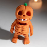 Filamora Studios Flexi Pumpkin Skeleton Keychain