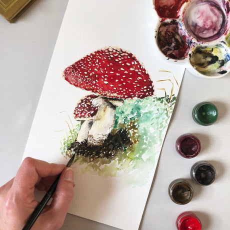 Toadstool Greetings Card | Katie Hipwell Design