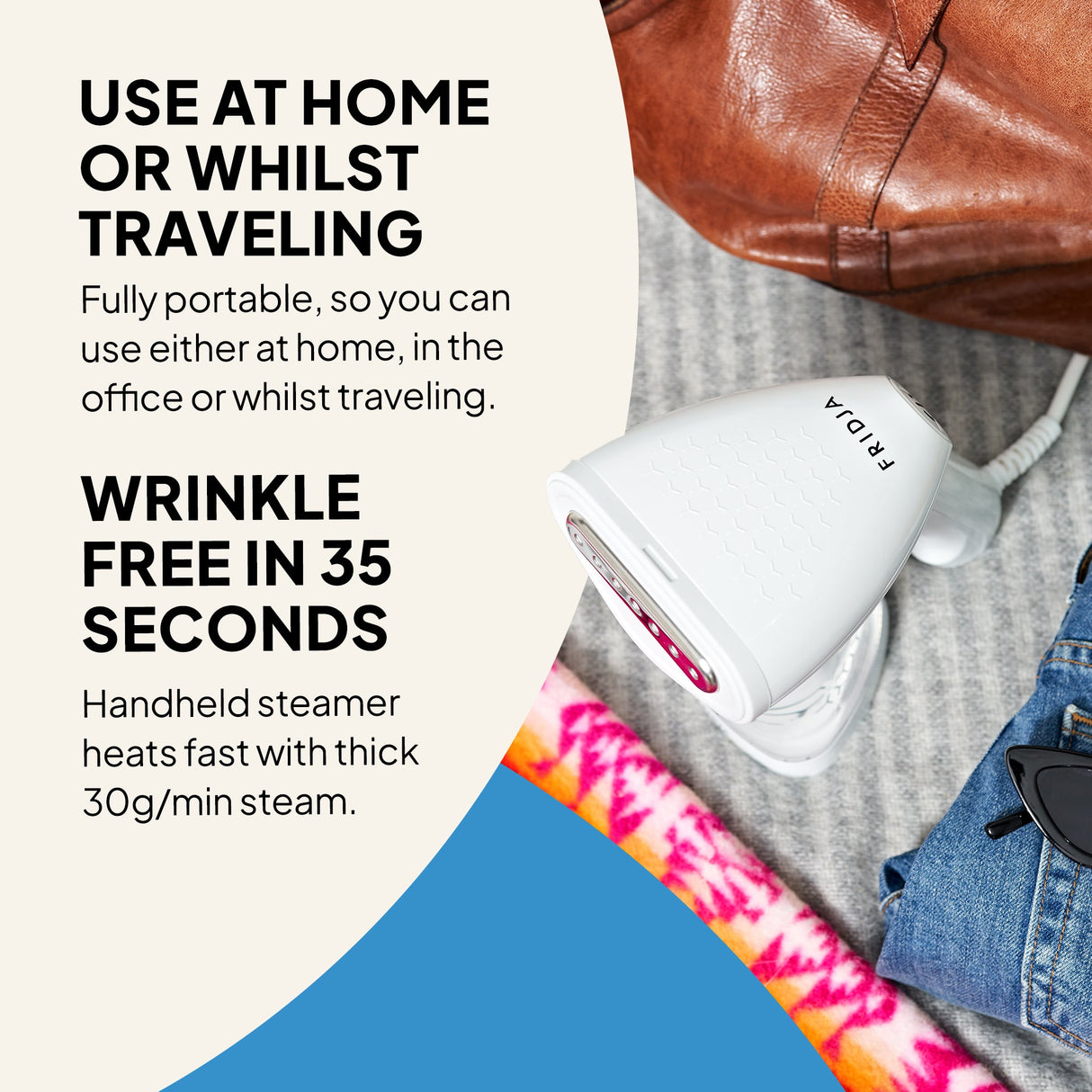 Fridja F10 Handheld Clothes Steamer