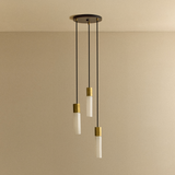 Tala Basalt Triple Pendant Light in Brass