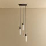 Tala Basalt Triple Pendant in Stainless Steel