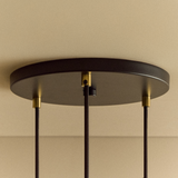 Tala Triple Pendant Light in Brass with Sphere IV Bulbs